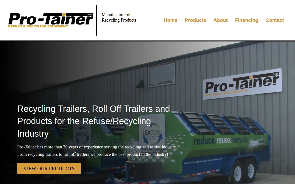 Homepage of Pro Tainer INC