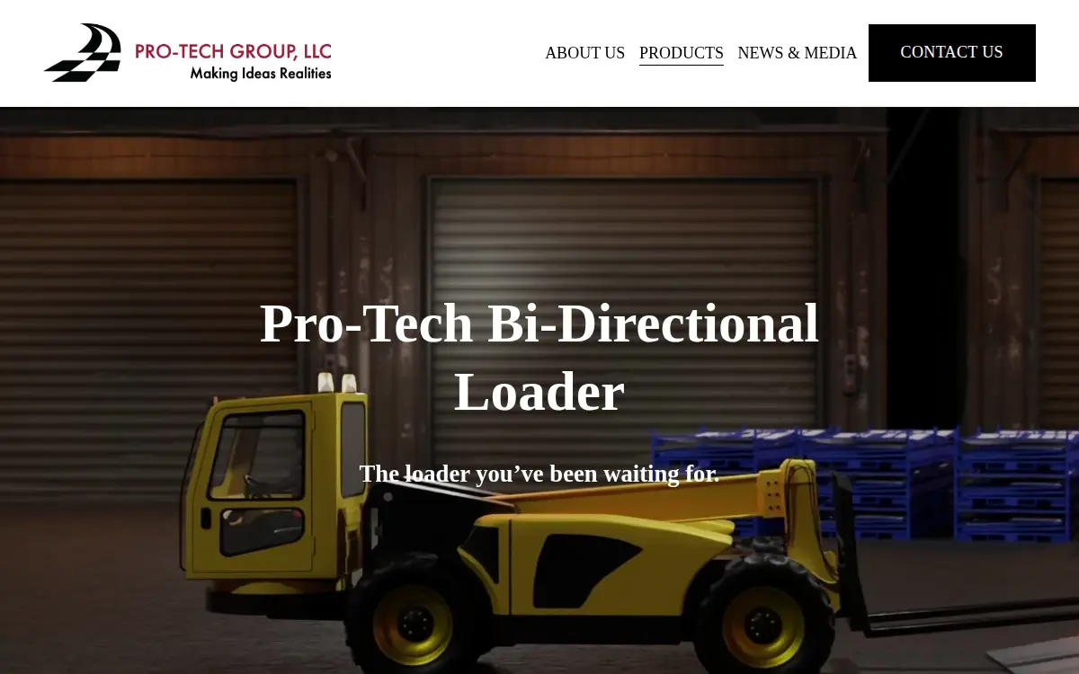 Homepage of Pro Tech Group LLC
