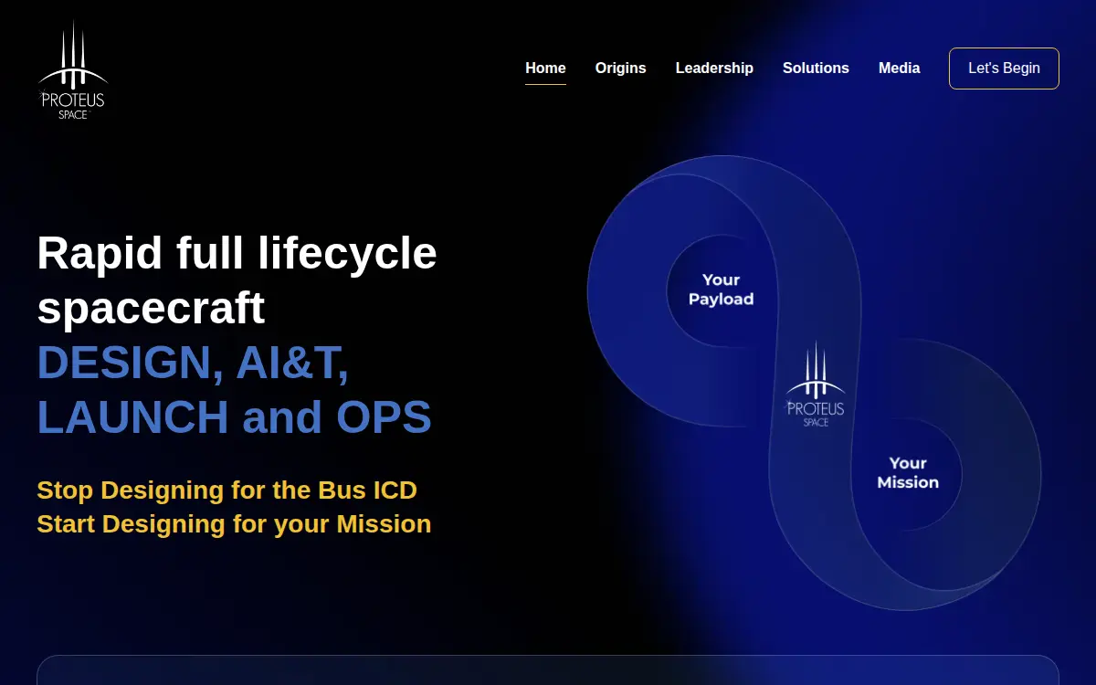 Homepage of Proteus Space, INC.