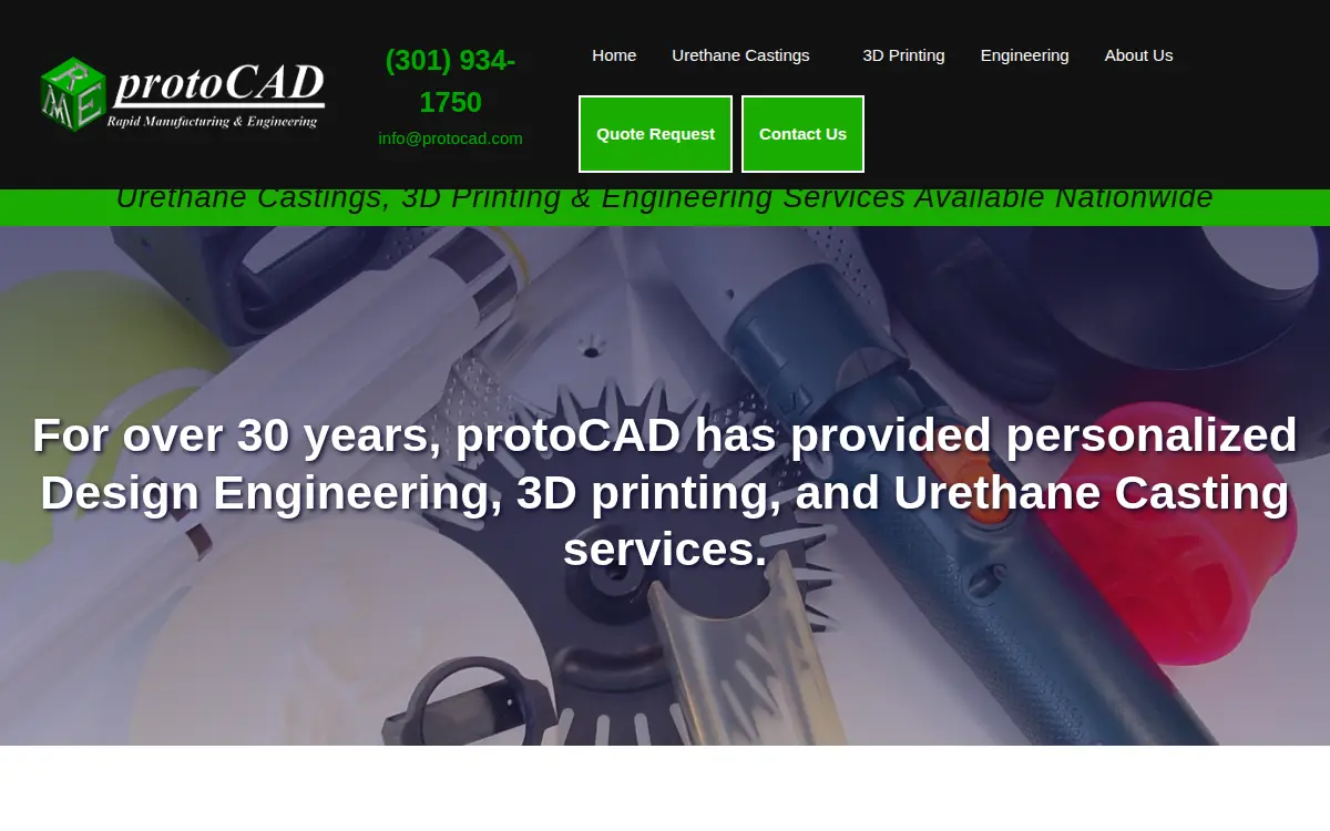 Homepage of Protocad CORP