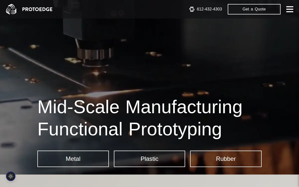 Homepage of Proto Edge, INC.