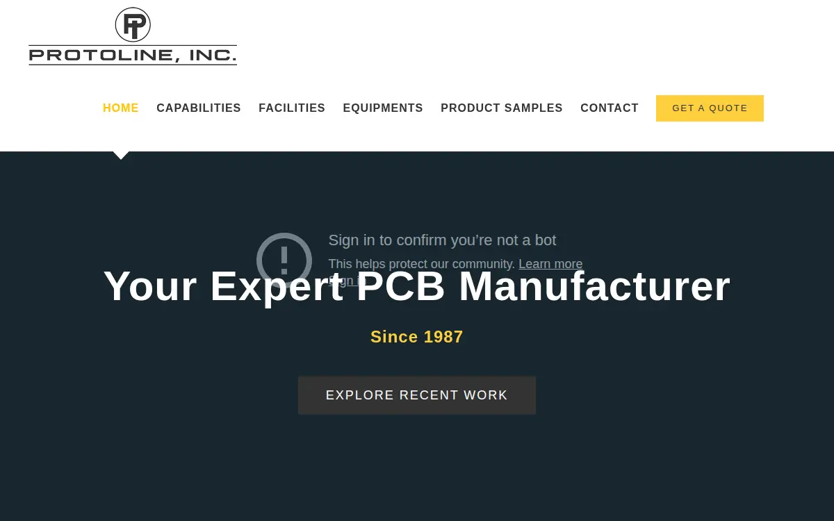Homepage of Protoline INC
