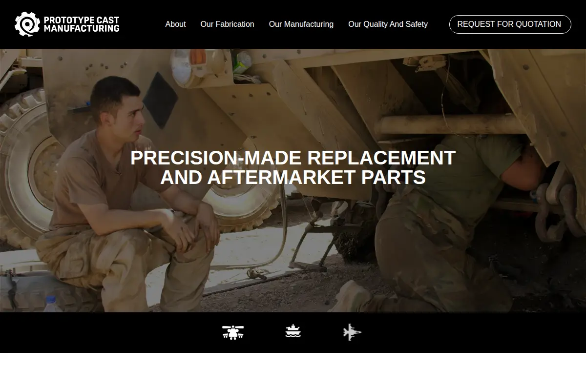 Homepage of Prototype Cast Manufacturing, INC.
