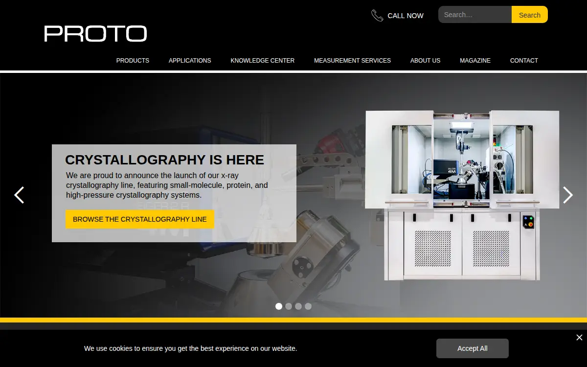 Homepage of Proto Manufacturing, INC.