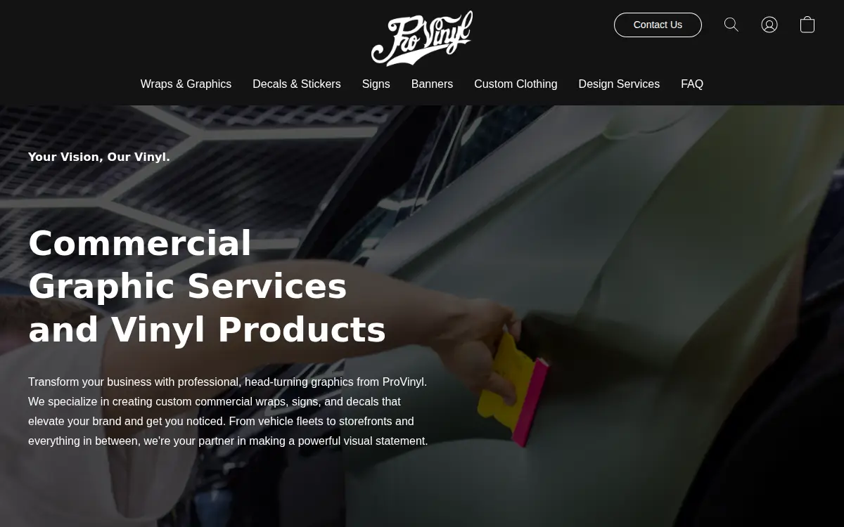 Homepage of Provinyl CO. LLC