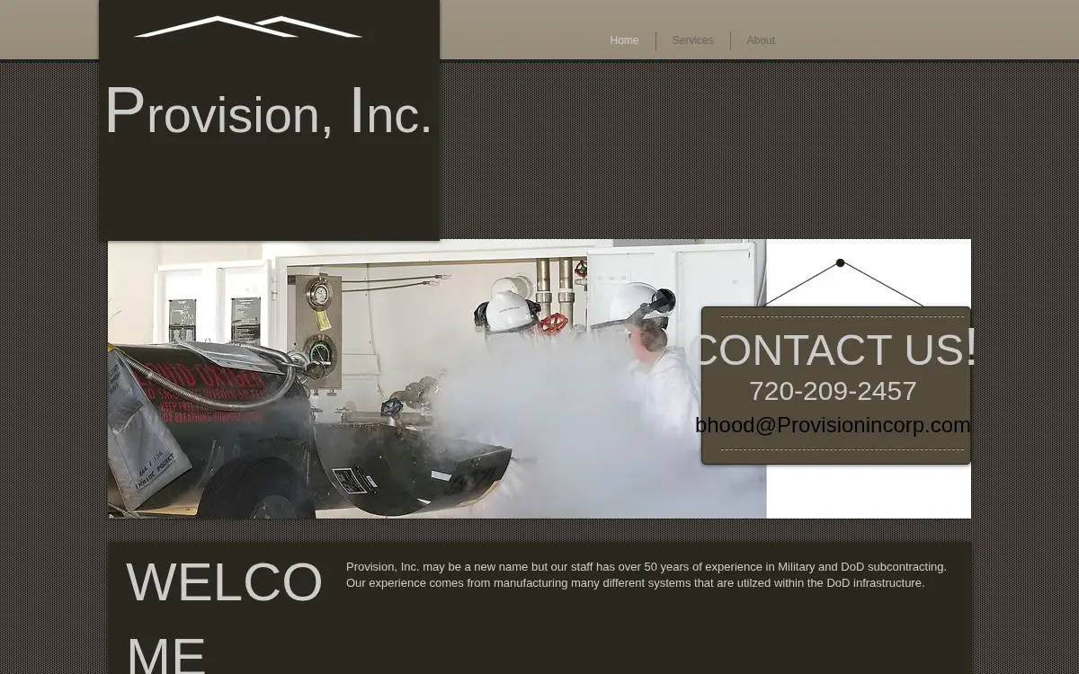 Homepage of Provision, INC.