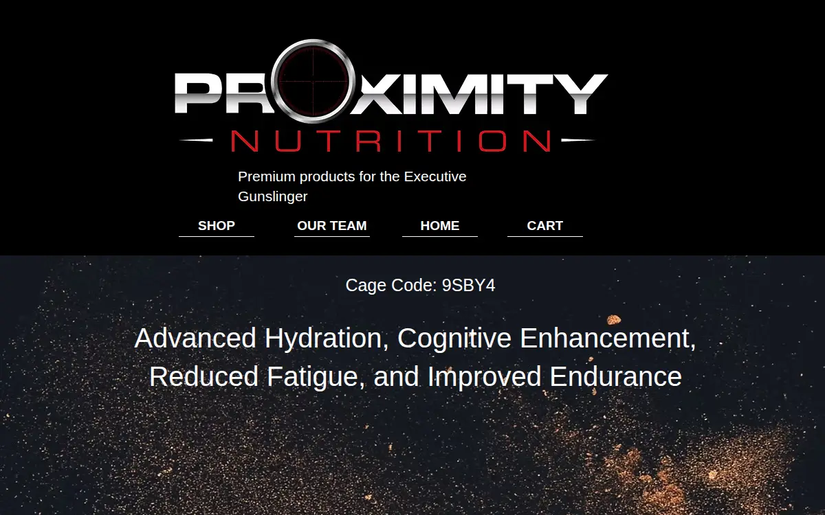 Homepage of Proximity Nutrition LLP