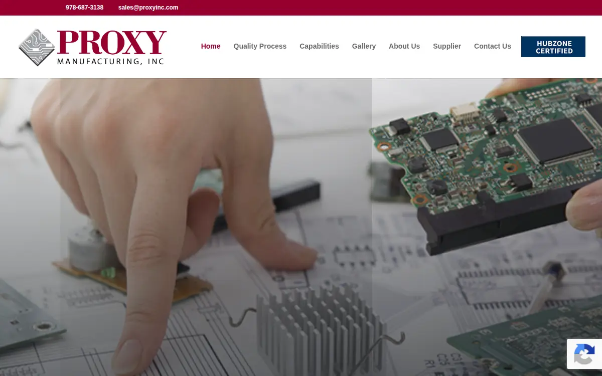 Homepage of Proxy Manufacturing, INC.