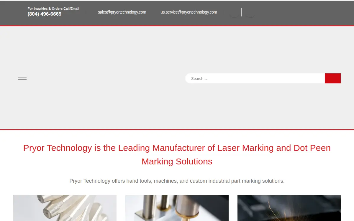 Homepage of Pryor Technology, INC.
