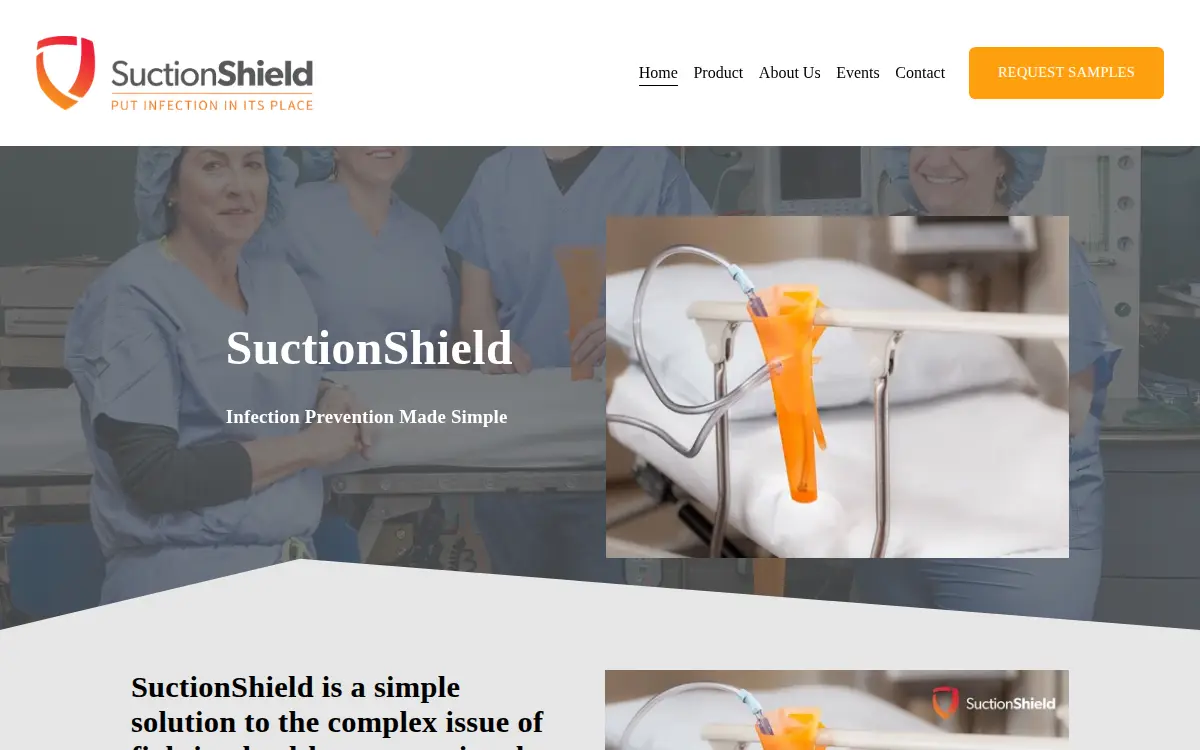 Homepage of Patient Shield Concepts, LLC