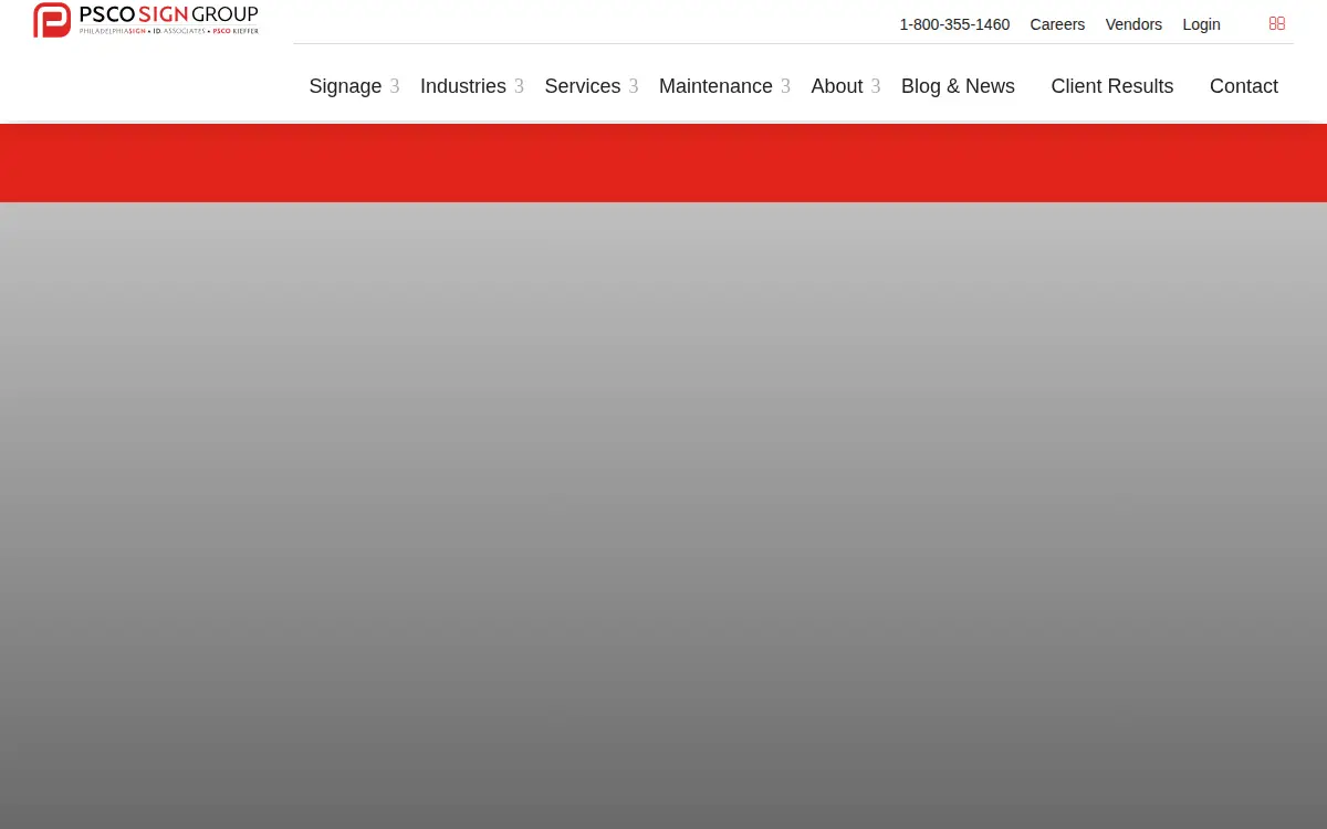 Homepage of Philadelphia Sign CO.
