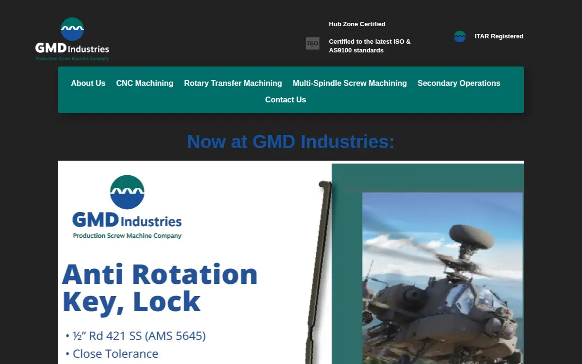 Homepage of Gmd Industries LLC