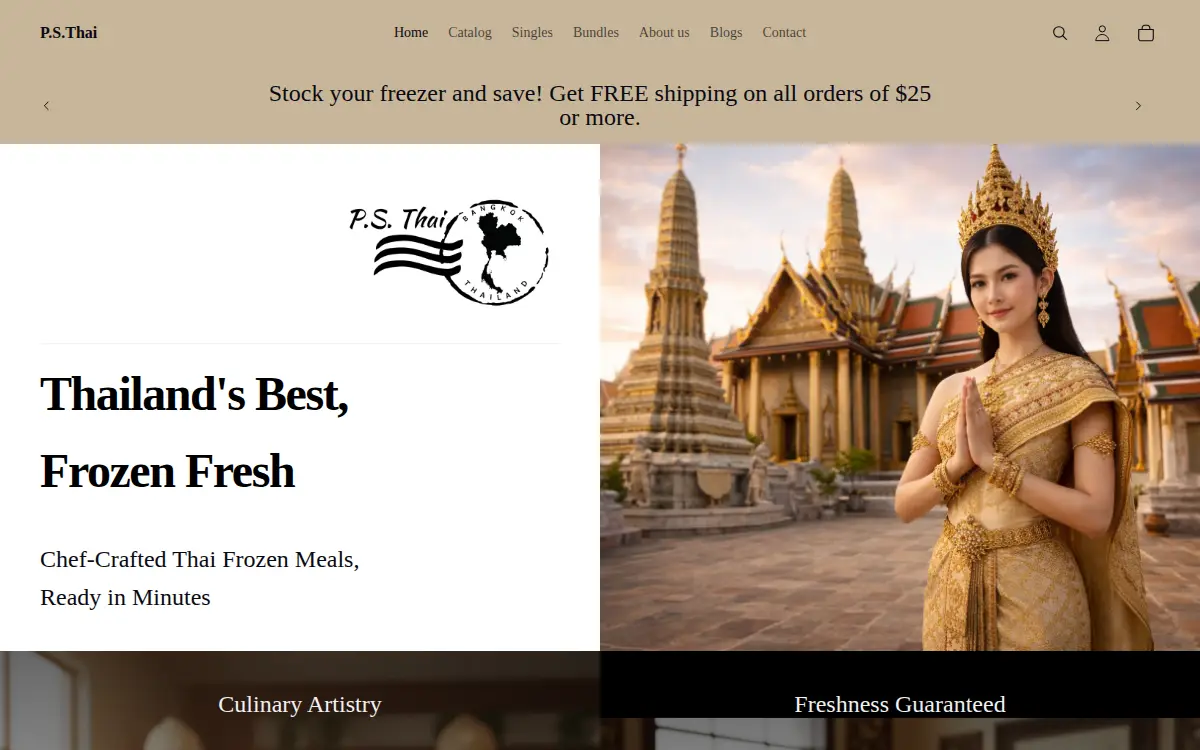 Homepage of P.s.thai LLC