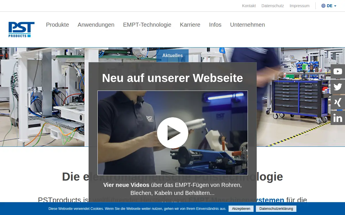 Homepage of Pstproducts INC.