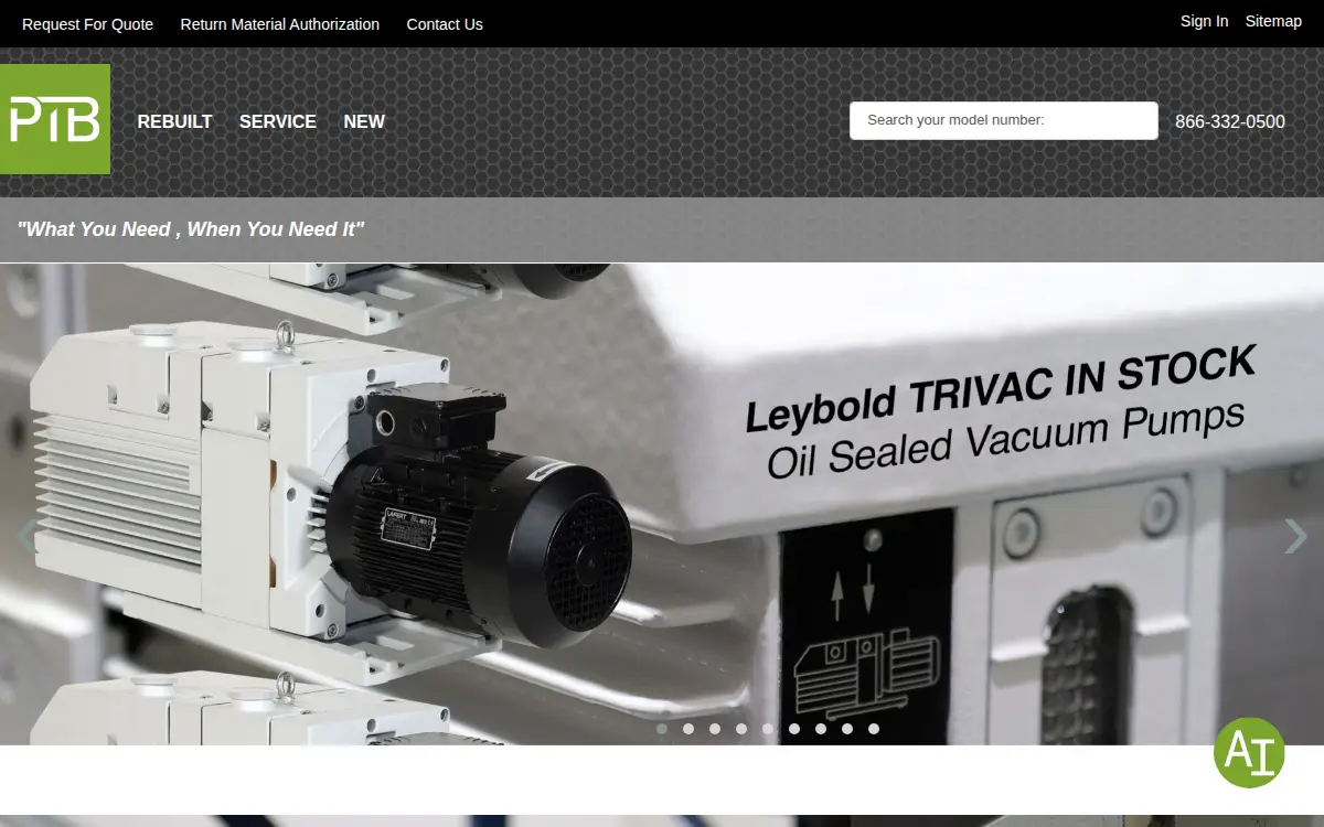 Homepage of Ptb Sales, INC.