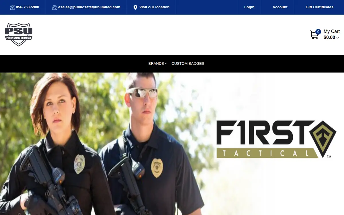 Homepage of Public Safety Unlimited Limited Liability Company
