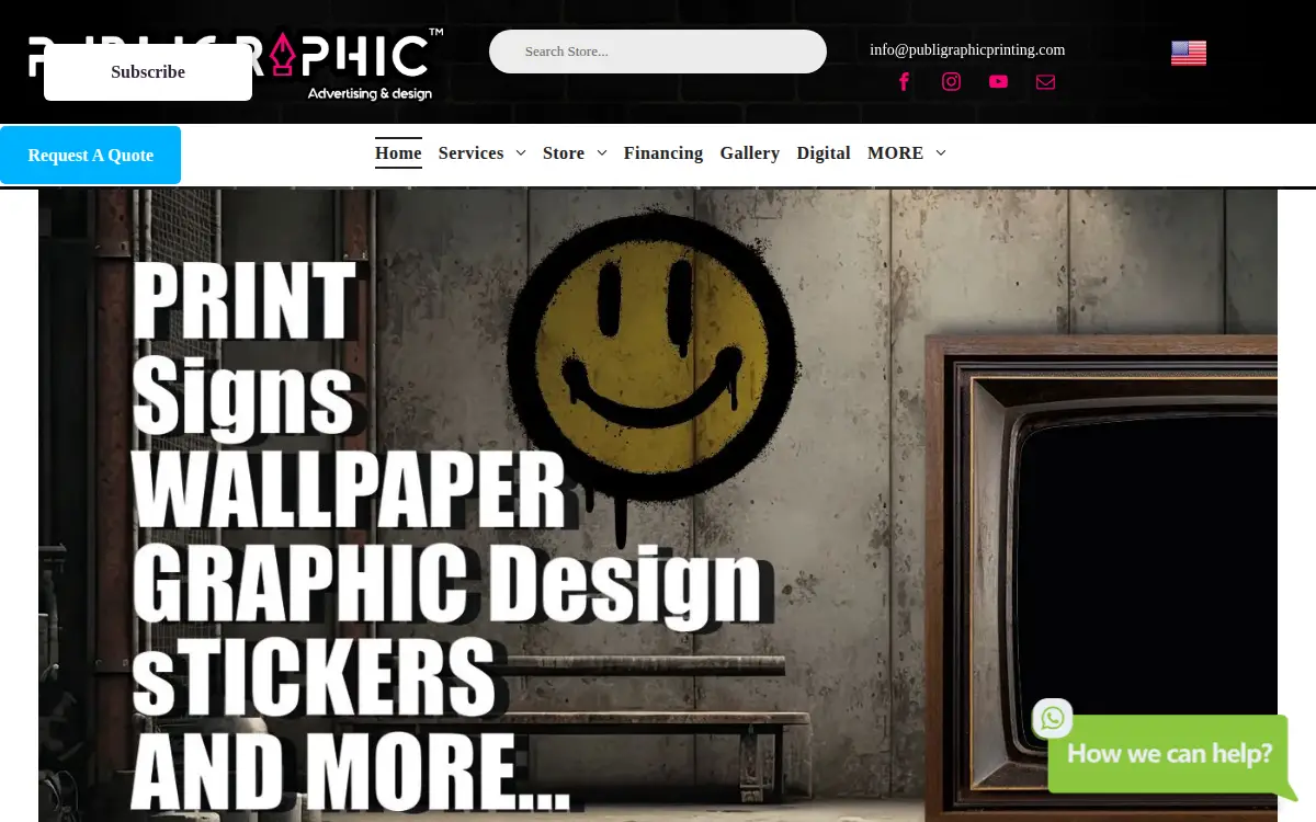 Homepage of Publigraphic LLC