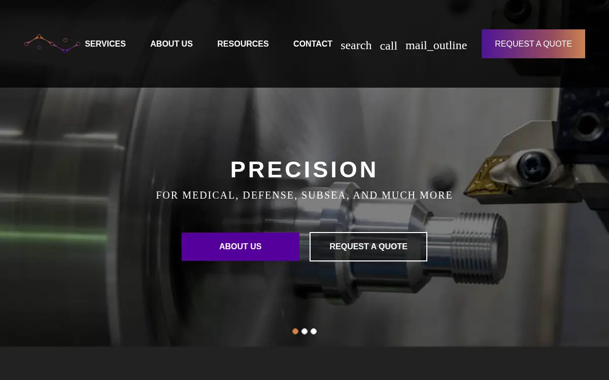 Homepage of Pulsar Machining LLC
