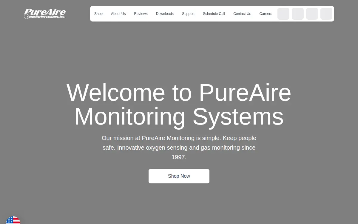 Homepage of Pureaire Monitoring Systems INC