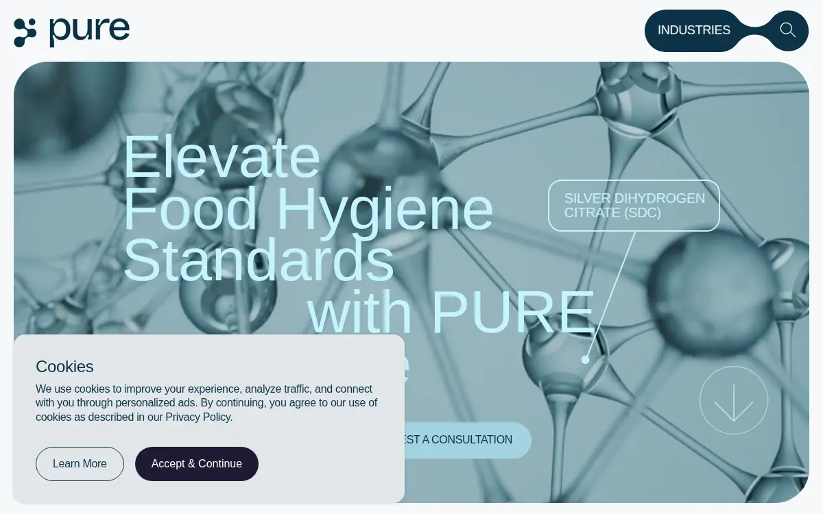 Homepage of Pure Bioscience, INC.