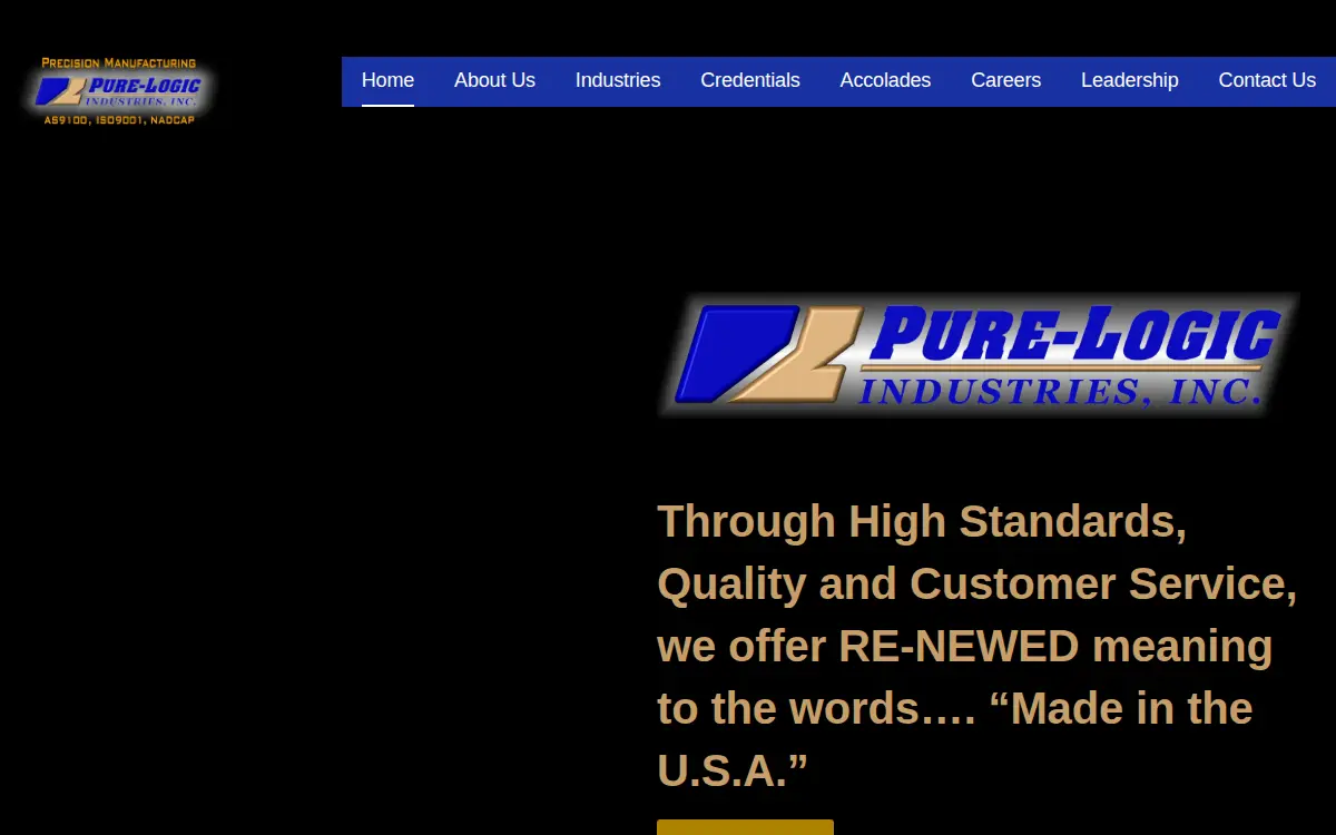 Homepage of Pure-logic Industries INC