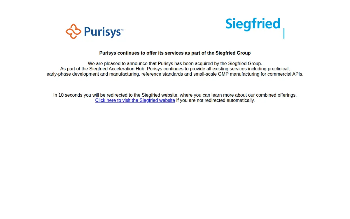 Homepage of Purisys LLC