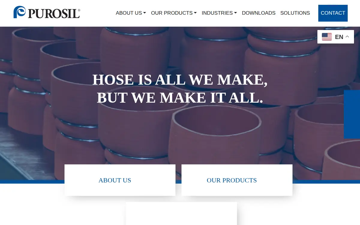 Homepage of Purosil LLC