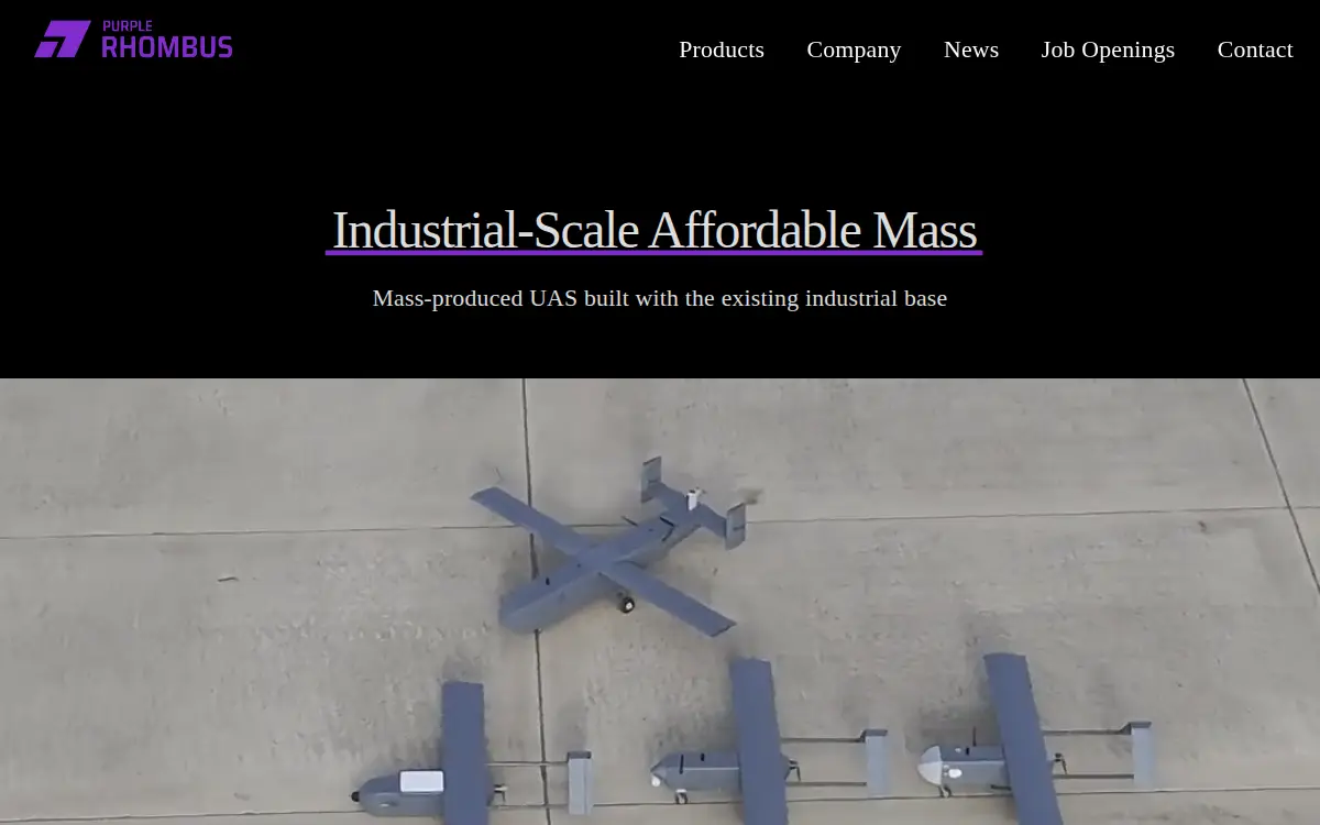 Homepage of Purple Rhombus, INC.