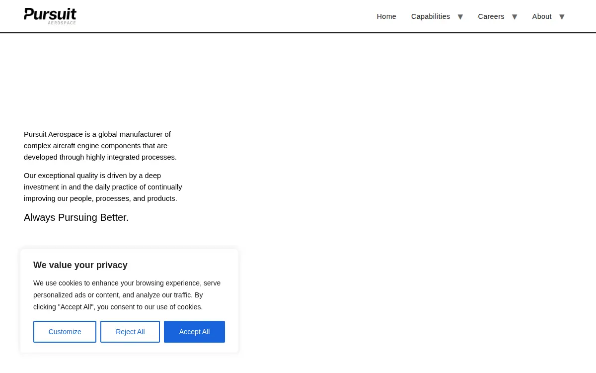Homepage of Paradigm Manchester INC.