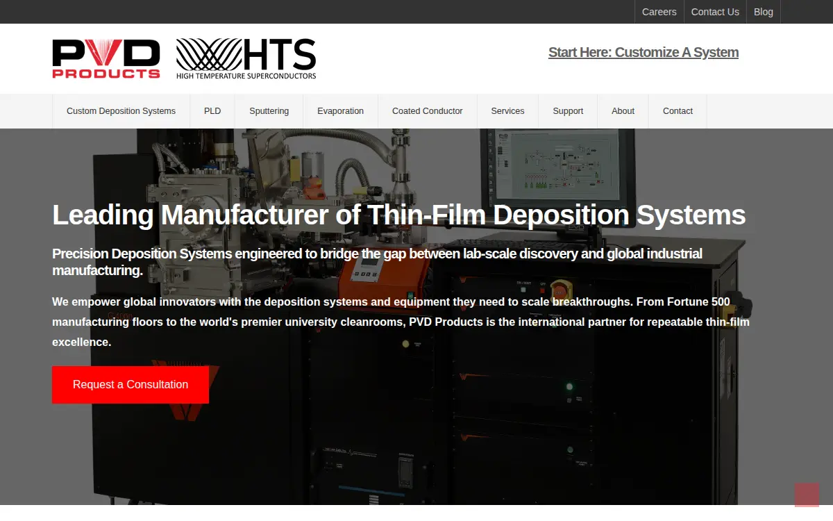 Homepage of Pvd Products, INC.