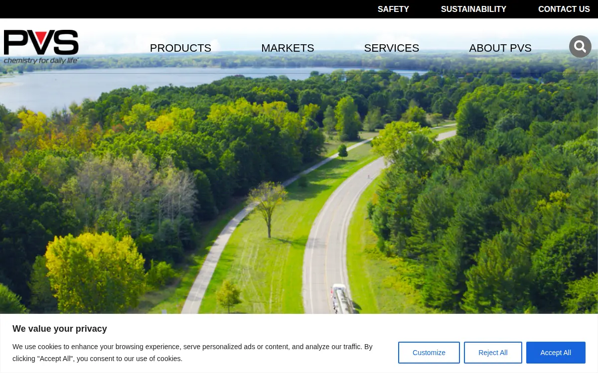 Homepage of Pvs Chemical Solutions, INC.