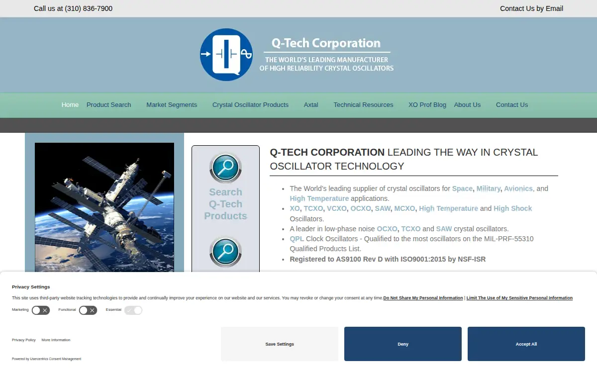Homepage of Q-tech CORP