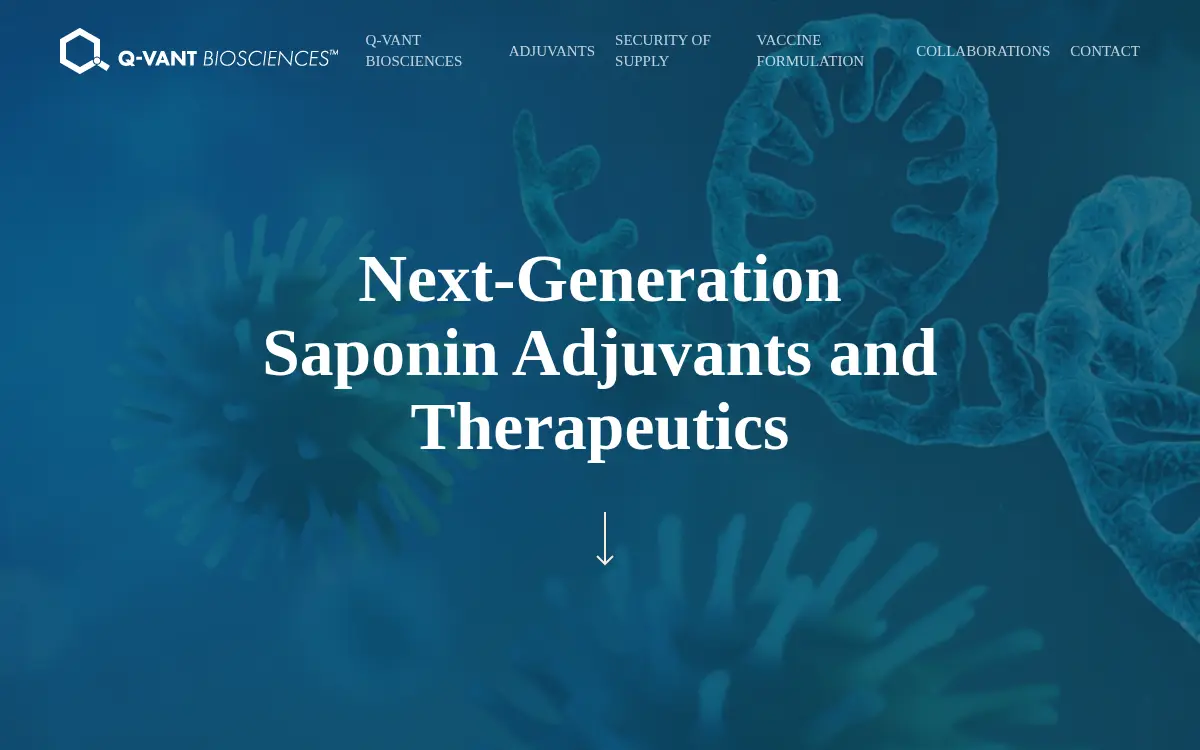Homepage of Q-vant Biosciences, INC.