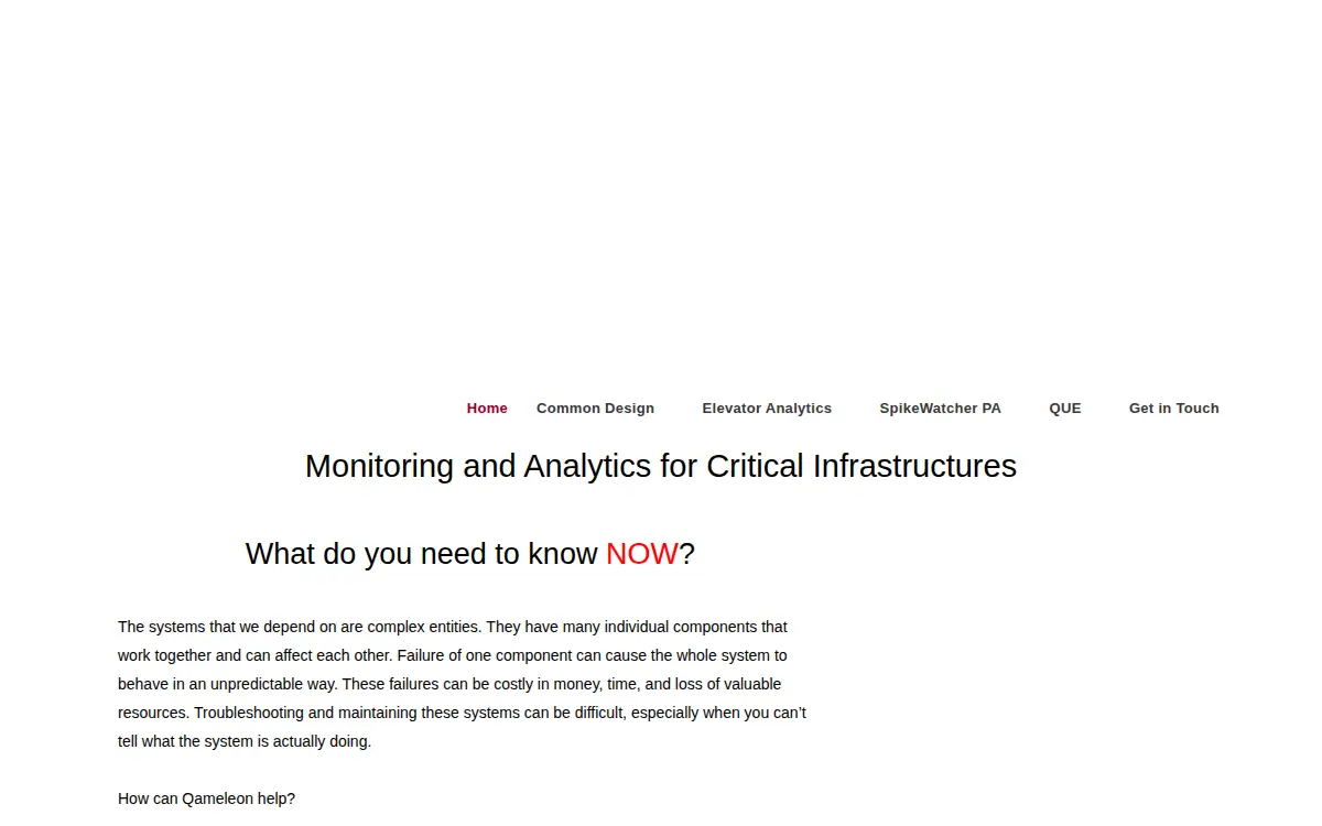 Homepage of Qameleon Technology, INC.