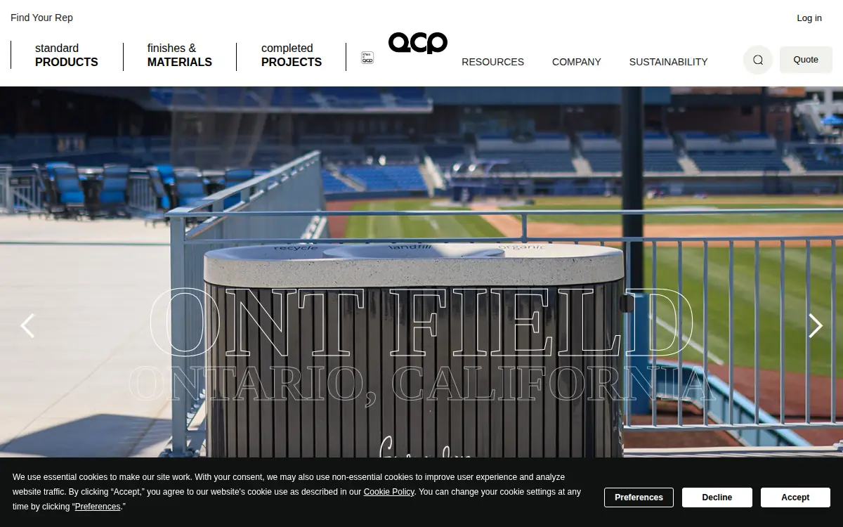 Homepage of Quick Crete Products Corporation