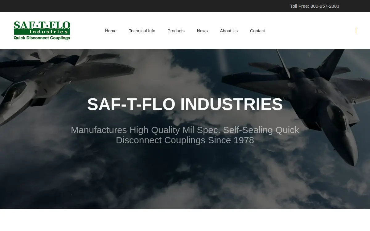 Homepage of Saf-t-flo Industries Corporation