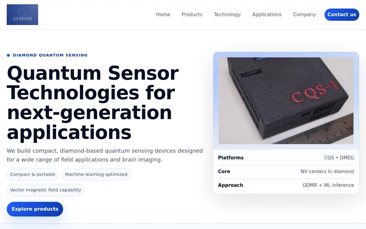 Homepage of Quantum Sensor Technologies, LLC
