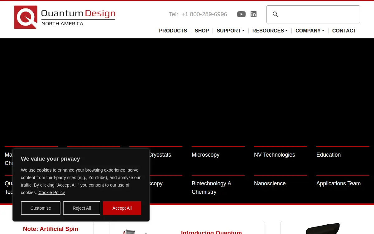 Homepage of Quantum Design, INC.