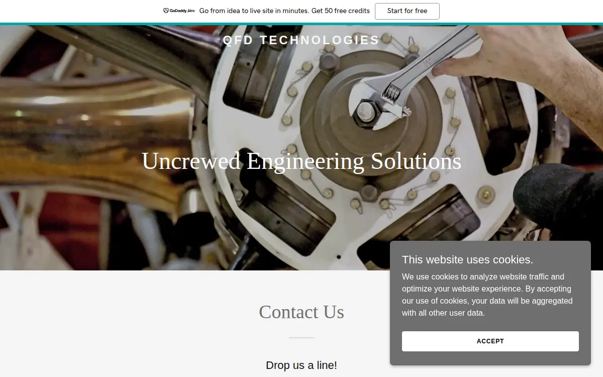 Homepage of Qfd Technologies, INC