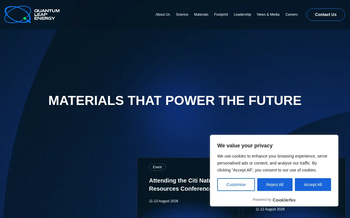 Homepage of Quantum Leap Energy LLC