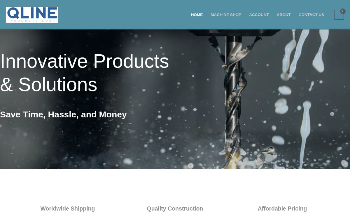 Homepage of Qline Products CORP