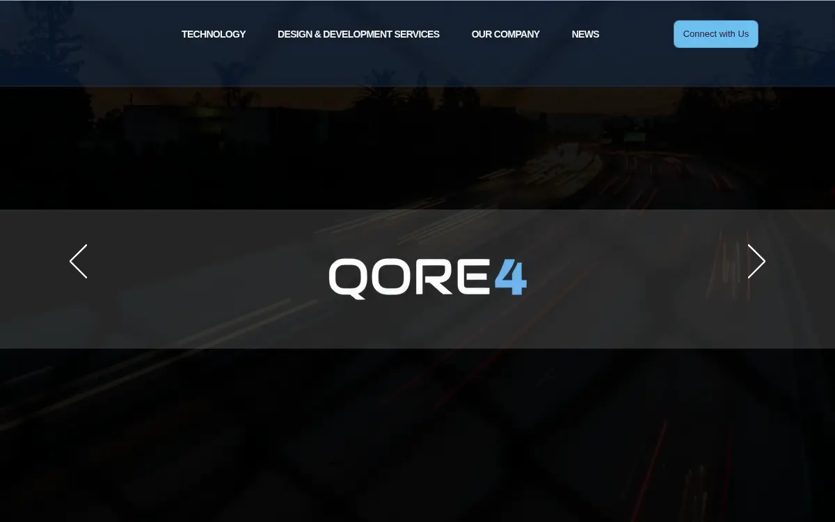 Homepage of Qore4 LLC