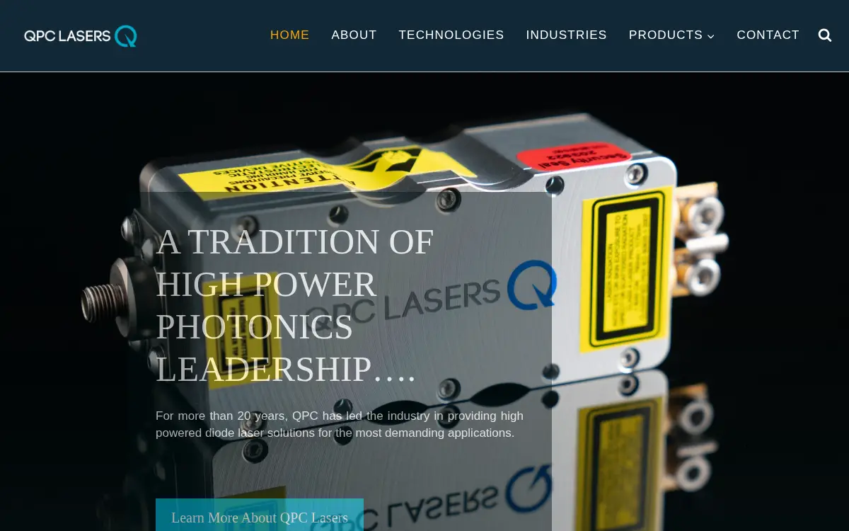 Homepage of Qpc Lasers, INC.