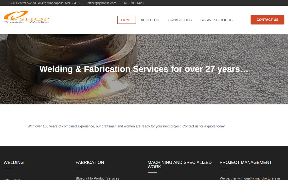 Homepage of Q Shop LLC