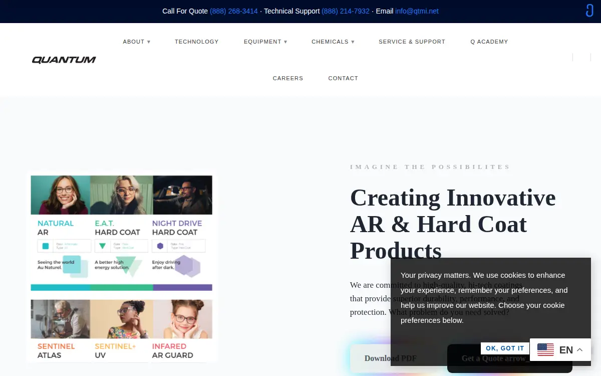 Homepage of Quantum Innovations INC