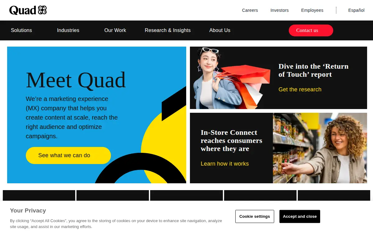 Homepage of Quad/graphics, INC.