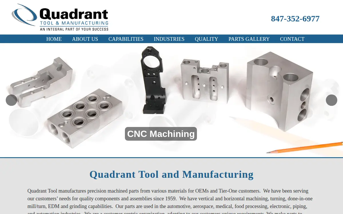 Homepage of Qtm Holdings, LLC