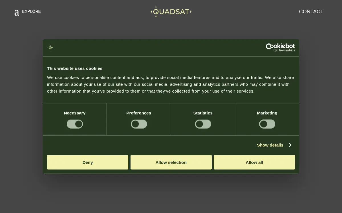 Homepage of Quadsat INC.