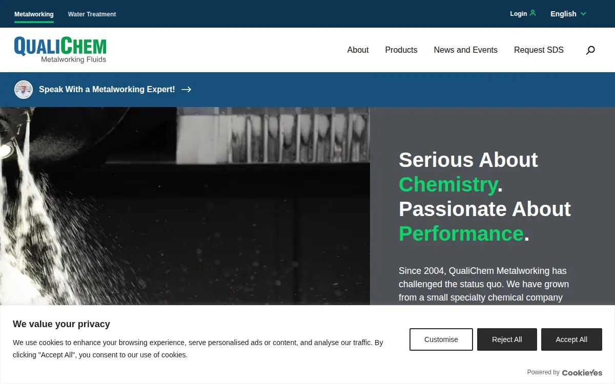 Homepage of Qualichem, INC.
