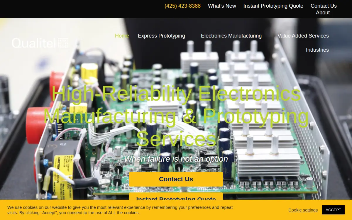 Homepage of Qualitel Corporation